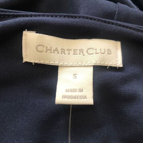 NEW Charter Club Blue Faux Wrap Dress Size S NWT Career - Picture 8 of 16